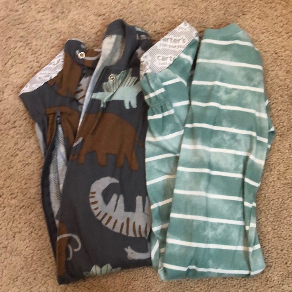 2 Set of Footed Pajamas Size 18 Months